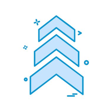 Yukarı ok simgesi tasarım vektörü