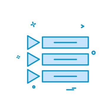 Menü simgesi tasarım, renkli vektör çizim