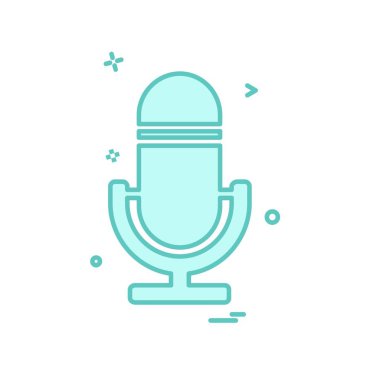 Mikrofon simgesi tasarım vektörü