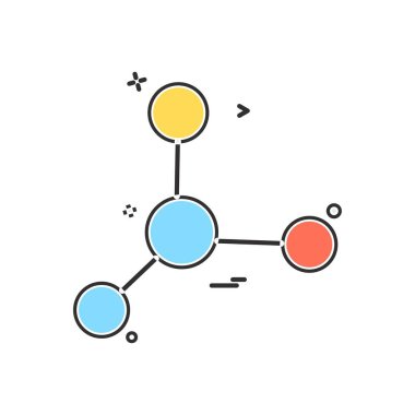 laboratuvar molekül simge vektör tasarımı