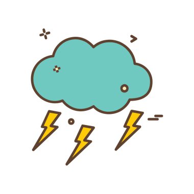 Weather simge vektör beyaz arka plan üzerinde