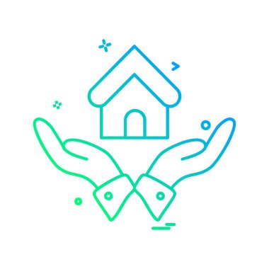 Ev simgesi tasarım vektörü