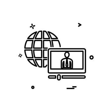 Küre simge tasarlamak vektör