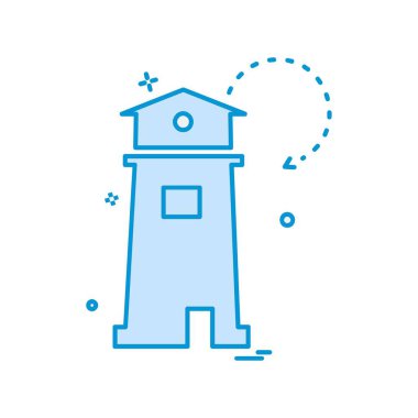 Işık evi simge tasarlamak vektör