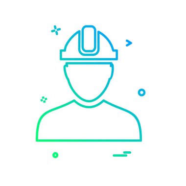 Erkek avatar simge tasarlamak vektör