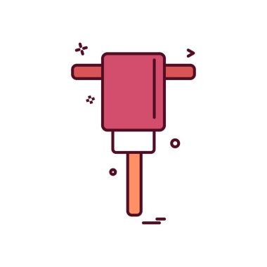 Hava çekiç simge vektör tasarımı 