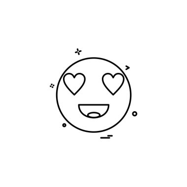 Kalp simgesi tasarım, Sevgililer günü için vektör çizim