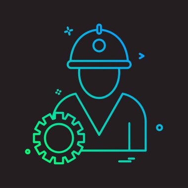 İş simgesi tasarım, renkli vektör çizim