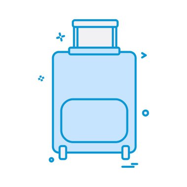 Seyahat çanta simge tasarlamak vektör