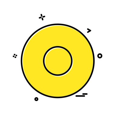 Daire simgesi tasarım, renkli vektör çizim