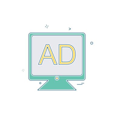 LCD multimedya iş office simge vektör desige