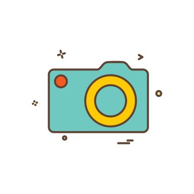 Kamera simgesi tasarım vektörü