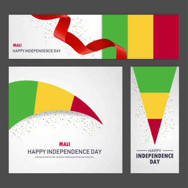 Mali bağımsızlık günün kutlu olsun afiş ve arka plan belirleme