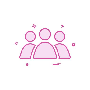 Grup avatar simge tasarlamak vektör