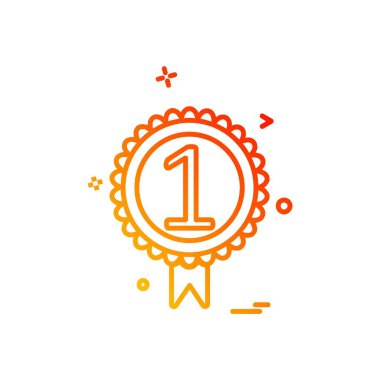 madalya simge tasarlamak vektör 