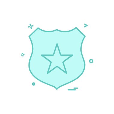 rozet yıldızı ikon vektör tasarımı