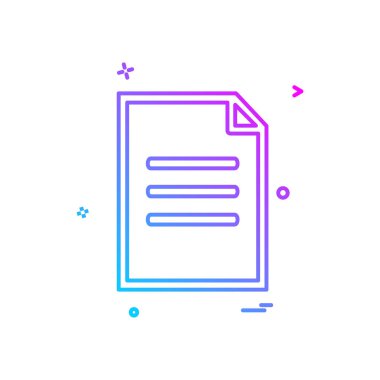 Belge simgesi tasarım vektörü