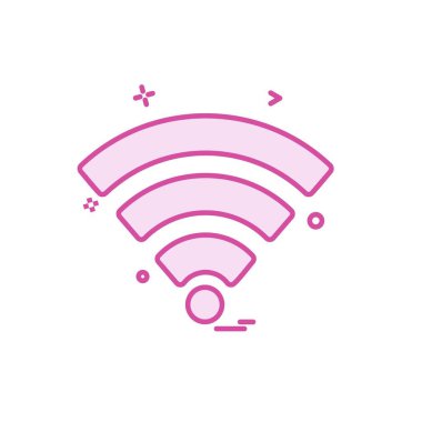 Wifi simge tasarım vektörü