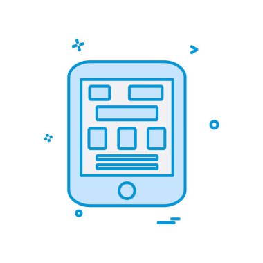 Tablet simge tasarlamak vektör