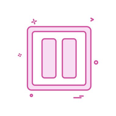 medya müzik duraklatma simge vektör tasarımı