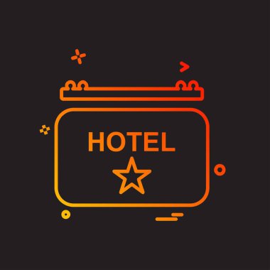 Otel simgesi tasarım vektörü