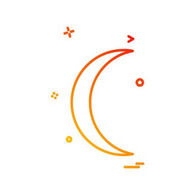 Hilal simgesi tasarım vektörü