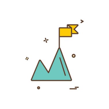 Mountian simge tasarlamak vektör