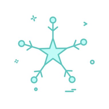 Beyaz arka plan üzerinde Snow flake simge vektör