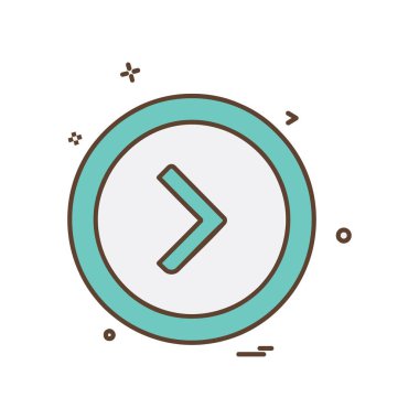 Sağ ok simge tasarlamak vektör