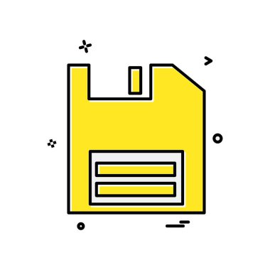 Disket simge tasarlamak vektör