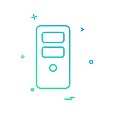 İşlemci simgesi tasarım vektörü