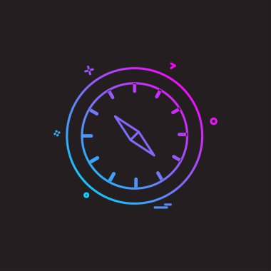 Pusula Simgesi Tasarım Vektörü 