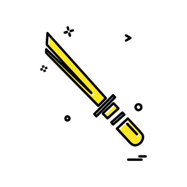 Kılıç simge tasarlamak vektör