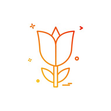 gül çiçek seviyorum simge vektör tasarımı