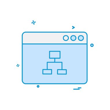 Web yerleşim simgesi tasarım vektörü