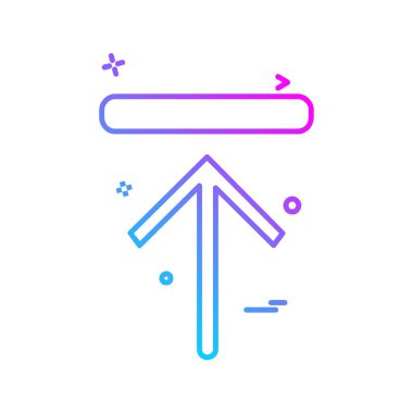 Yukarı ok simgesi tasarım vektörü