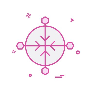 Sadece kar tanesi simgesi beyaz arka plan üzerinde