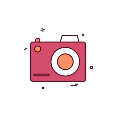 Kamera simgesi tasarım vektörü 