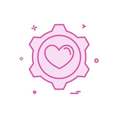 Kalp simgesi tasarım, Sevgililer günü için vektör çizim