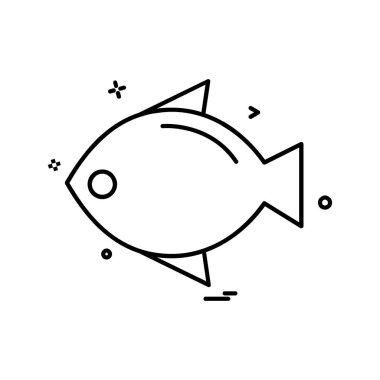Balık simgesi tasarım vektörü