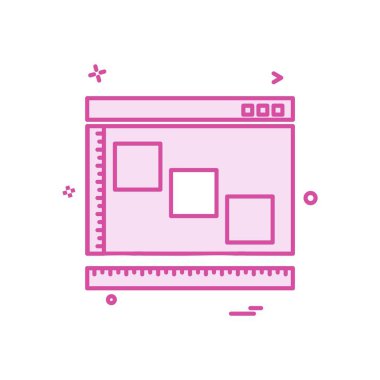 Web yerleşim simgesi tasarım vektörü