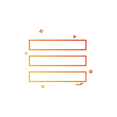 Menü simgesi tasarım, renkli vektör çizim