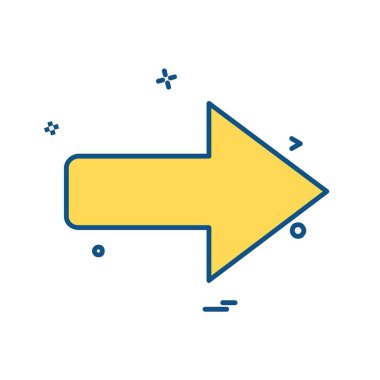 Sağ ok simge tasarlamak vektör