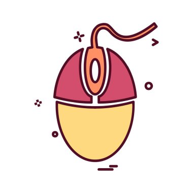 Bilgisayar fare düz simge vektör çizim 