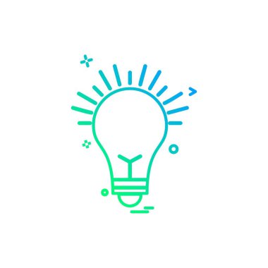 ampul ışık simge vektör tasarımı