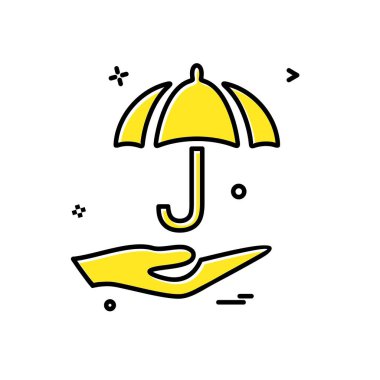 Şemsiye simge tasarlamak vektör