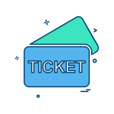 Bilet simge tasarlamak vektör
