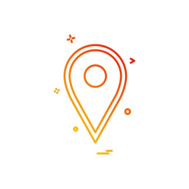 Gezinti simgesi tasarım, renkli vektör çizim