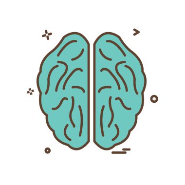 Beyin simge tasarlamak vektör