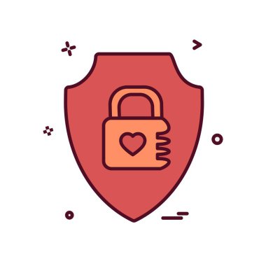 Kalkan simgesi tasarım, renkli vektör çizim